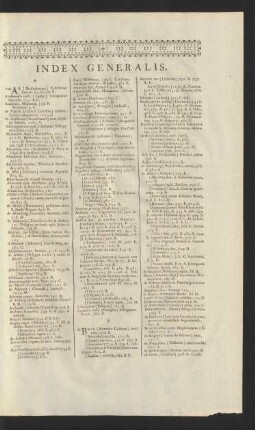 Index Generalis