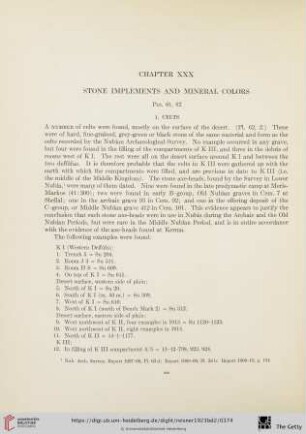Chapter XXX: Stone Implements and Mineral Colors