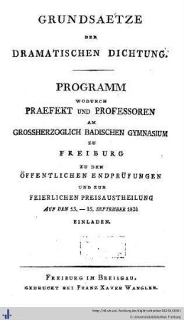 Grundsätze der dramatischen Dichtung