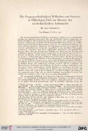 79: Die Propagandatätigkeit Wilhelms von Oranien in Dillenburg 1568 im Dienste des niederländischen Aufstandes
