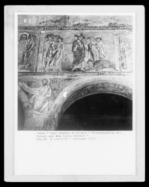 Innendekoration der Basilica di Sant'Angelo in Formis: Szenen aus dem Neuen und Altem Testament und Heiligenviten — Südwand: Szenen aus dem Leben Christi und Propheten — Arkadenzwickel mit der Darstellung von Propheten — Der Prophet Balaam