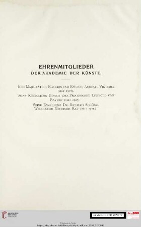 Ehrenmitglieder der Akademie der Künste
