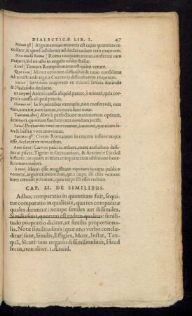 Cap. 21. De Similibus.
