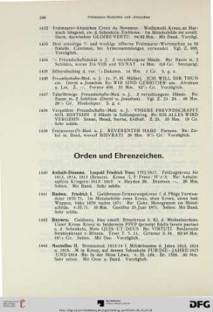 Orden und Ehrenzeichen (Nr. 1440-1468)