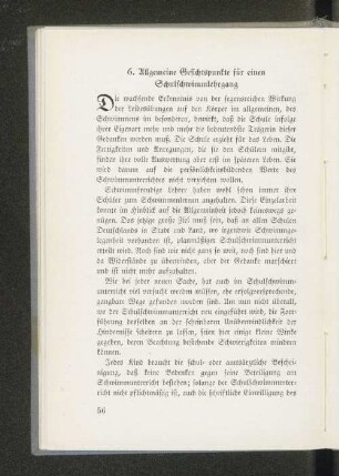 6. Allgemeine Gesichtspunkte für einen Schulschwimmlehrgang