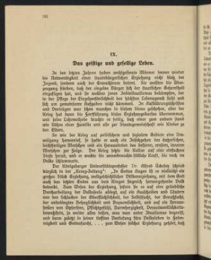 132-137, IX. Das geistige und gesellige Leben