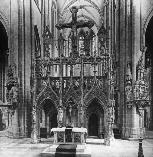 Halberstadt, Dom St. Stephanus und St. Sixtus, Lettner und Triumphkreuzgruppe