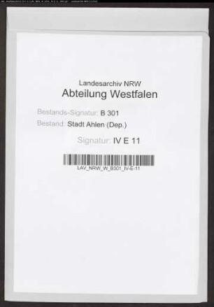 Manualverfolg in schatzungssachen geistliche jungfer Averhagen c(ontr)a ahlen.
