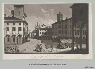 Vedute der Piazza Cavour, auch Piazza Stradivari genannt, in Cremona