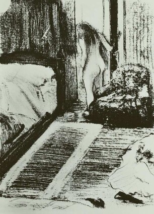 Nackte Frau an der Türe ihrer Kammer (Femme nue à la porte de sa chambre)