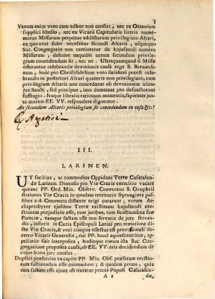 Die 17. Martii 1750. in Palatio Apostolico Quirinali erit Sacra Congregatio Indulgentiis, Sacrisque Reliquiis praeposita, in qua praeter nonnulos Libellos a Sanctitate Sua remissos proponentur infrascripta dubia