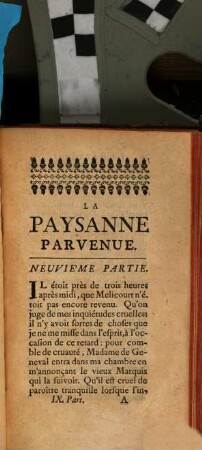 La Paysanne Parvenue, Ou Les Mémoires De Madame la Marquise de L. V., 9