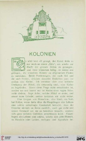 1: Kolonien