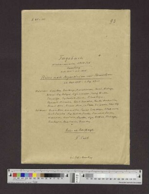 Band 93: Wintersemester 1924/1925 Hamburg