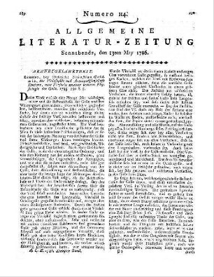 Goldwitz, S.: Neue Versuche zu einer wahren Physiologie der Galle. Bamberg: Dederich 1785