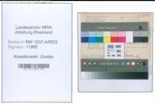 Entnazifizierung Gustav Kowalkowski , geb. 14.02.1895 (Hallenmeister)