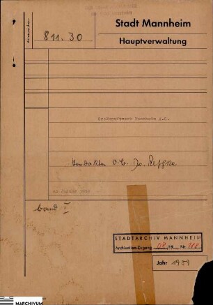 Sammlung der Niederschriften über die Aufsichtsrats-Sitzungen der Großkraftwerk Mannheim AG
