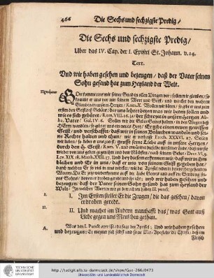 Die Sechs und sechzigste Predig