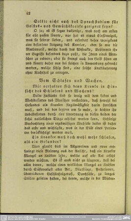 Vom Schlafen und Wachen