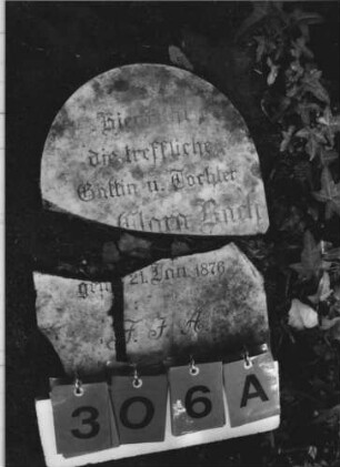 Grabstein 306 [Hahn S. 36 Grab-Nr. 220]: Grabstein 306 A [Hahn S. 36 Grab-Nr. 220]
