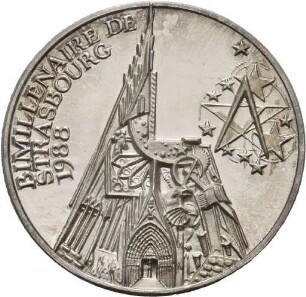 Medaille von Victor Huster zur 2000-Jahrfeier von Straßburg