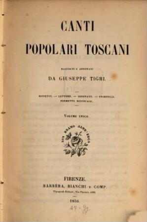 Canti popolari toscani