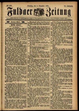 Dritte Ausgabe vom Sonntag, den 03. Dezember 1893.