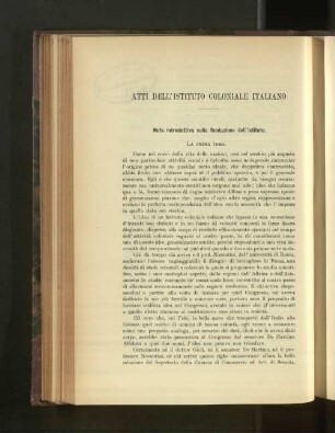 Atti dell'instituto coloniale italiano