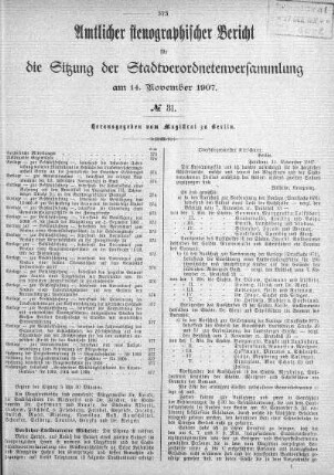 No 31, 14. November 1907
