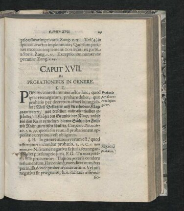 Caput XVII. De Probationibus In Genere.