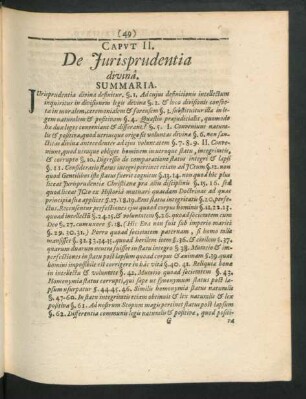 Caput II. De Iurisprudentia divina.