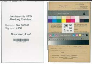 Entnazifizierung Josef Bussmann , geb. 14.12.1902 (Postbeamter)