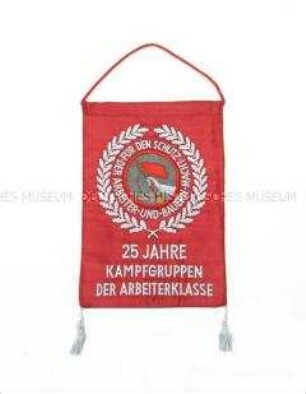 Wimpel "25 Jahre Kampfgruppen der Arbeiterklasse"