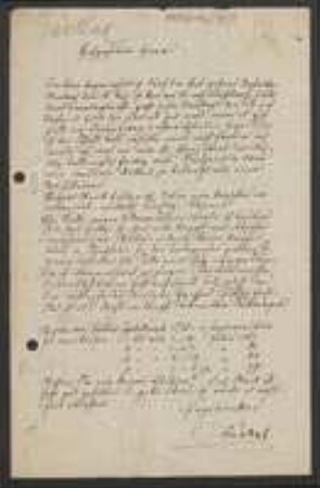 Brief von Andreas Johannes Jäckel an Unbekannt