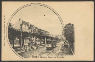 Ansichtskarte „Skalitzer Straße mit Hochbahn“