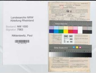Entnazifizierung Paul Nikleniewitz, geb. 29.06.1889 (Finanzoberinspektor)