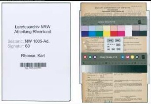 Entnazifizierung Karl Rhoese , geb. 26.08.1897 (Kaufm. Angestellter)