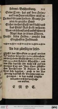 An den günstigen Leser