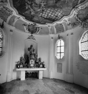 Jettingen-Scheppach. Seelenkapelle Sankt Michael (1768/1769; J. Dossenberger). Inneres mit Altar