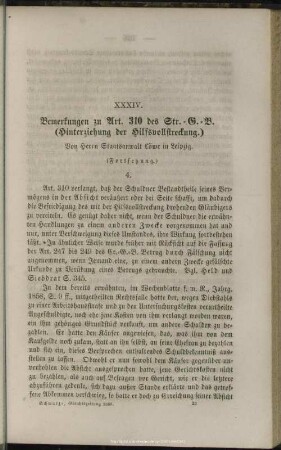 XXXIV. Bemerkungen zu Art. 310 des Str.-G.-B. (Hinterziehung der Hilfsvollstreckung) : (Fortsetzung)