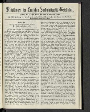 Beilage Nr. 33 zu Stück 33 vom 6. Oktober 1900.