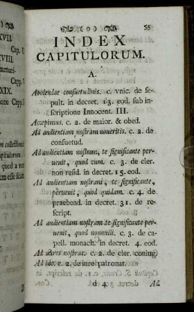 Index Capitulorum.