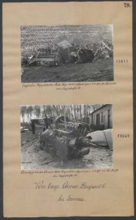Aéro-Doppeldecker A1 mit "Rolls Royce"-Motor, abgeschossen von Leutnant KREFFT der Jagdstaffel 11