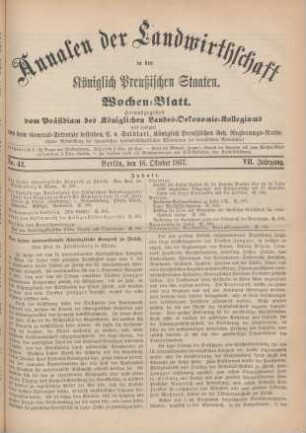 No. 42. Berlin, den 16. Oktober 1867. VII. Jahrgang.