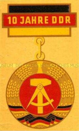 Aufkleber zum 10. Jahrestag der DDR