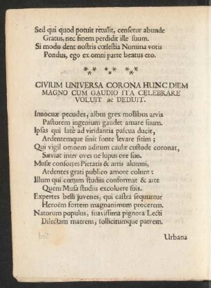 Civium Universa Corona Hunc Diem Magno Cum Gaudio Ita Celebrare Voluit ac Deduit.