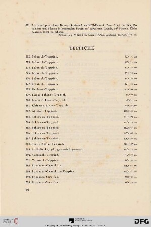 Teppiche (Nr. 372-479)