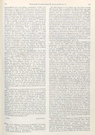 761-765 [Rezension] Hainz, Josef, Ekklesia