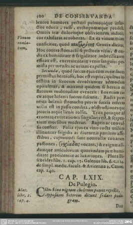 Cap. LXIX. De Pulegio