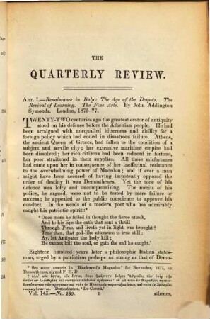 The quarterly review. 145 = No. 289 - 290. 1878